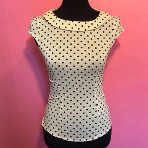 H&M fitted polka dot blouse